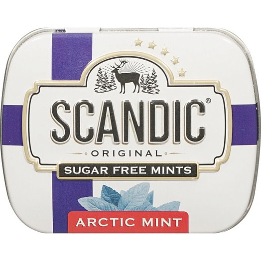 Конфеты SCANDIC без сахара Арктическая мята 140г ж/б ТД Энергон Рус Россия ТМ Scandic