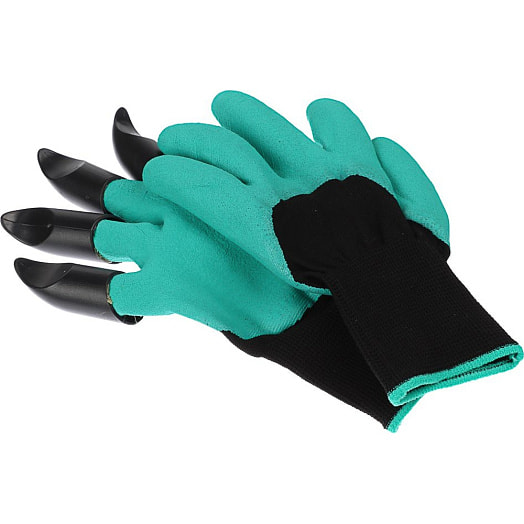 Перчатки садовые Inbloom нейлоновые с когтями р10, 24см арт.188-067 Китай