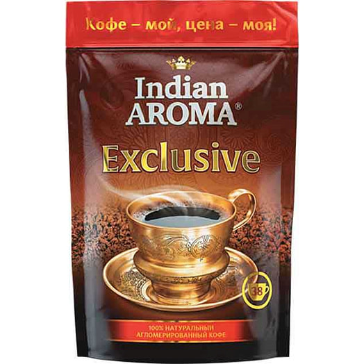 Кофе Indian Aroma Exclusive растворимый 75г дой-пак АВД продакшен ООО Беларусь