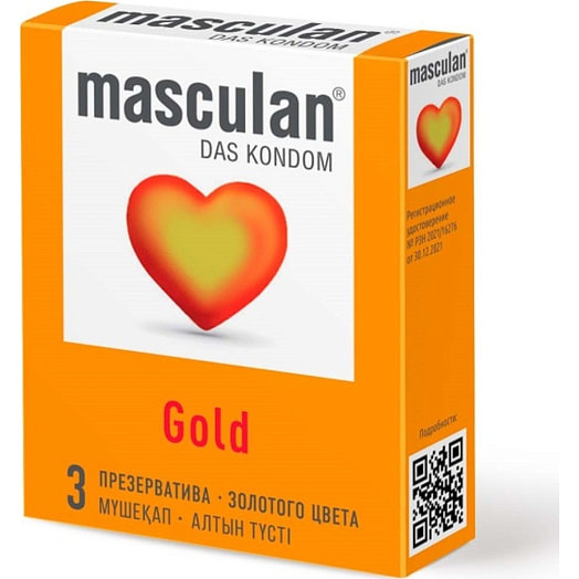 Презервативы Голд (3шт) Vоlker & Kruse GmbH Германия Masculan