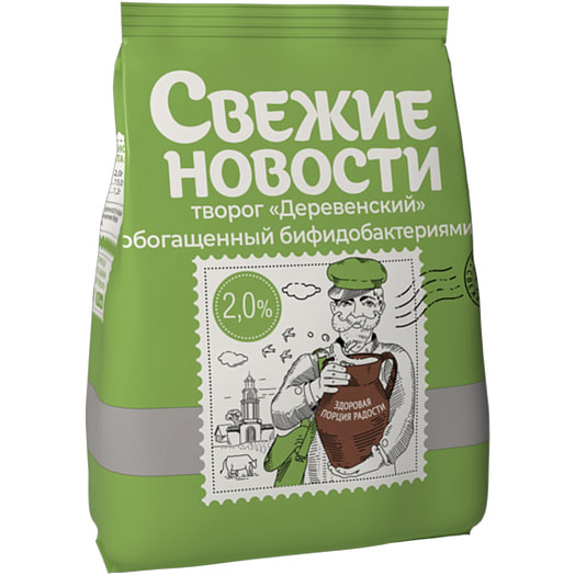 Творог Деревенский обог бифидобактериями 2% 350г ОАО Бабушкина крынка Беларусь Бабушкина крынка