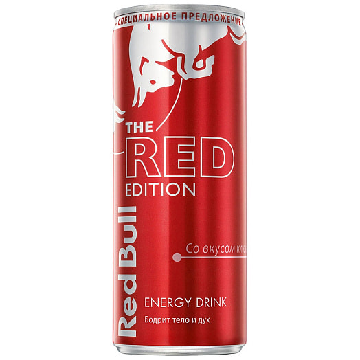 Энергетический напиток Red Bull Red Edition 250мл ж/б с таурином и кофеином ООО Ред Булл Австрия