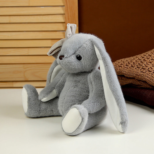 Мягкая игрушка Зайка 23см (серый) арт.9672638 Китай