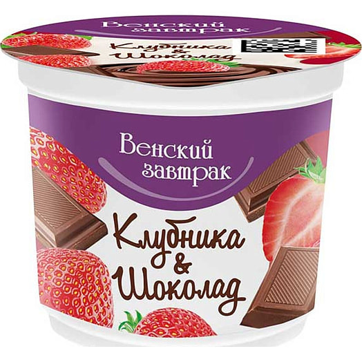 Десерт творожный 4% 150г пл/стак. Клубника-шоколад ММЗ N1 Беларусь