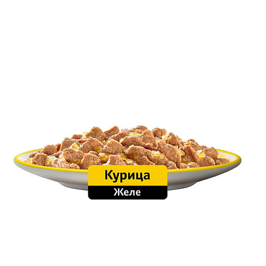 Корм консерв для кошек желе 75г пауч с курицей Марс Россия WHISKAS