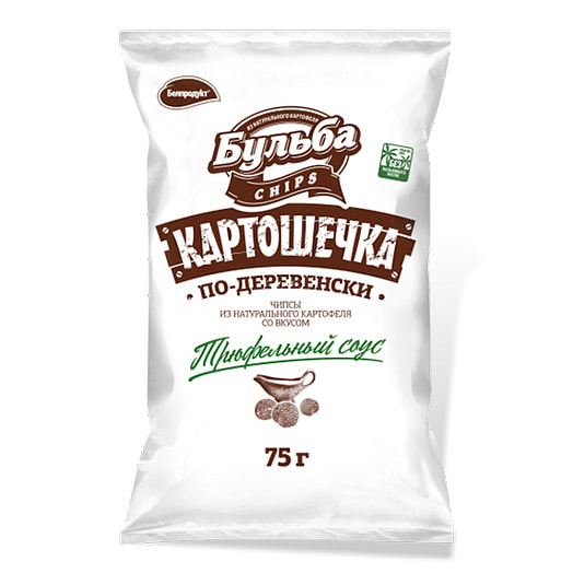 Чипсы Картошечка по деревенски 75г с трюфельным соусом ООО Белпродукт Беларусь Бульба chips