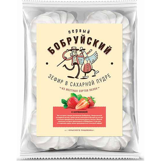 Зефир ТМ Первый Бобруйский 250г Клубничный Красный пищевик Беларусь