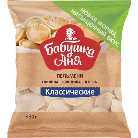 Пельмени Бабушка Аня Классические 430г замороженные Беларусь