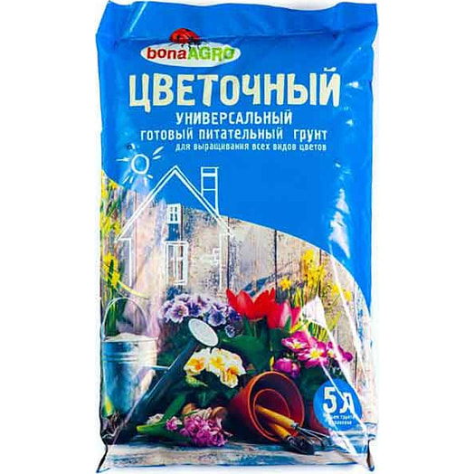 Грунт bonaAGRO 5л питательный цветочный Беларусь