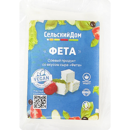 Продукт пищевой Фета 200г в/у соевый с сырным вкусом Едемский сад РФ Россия Сельский дом