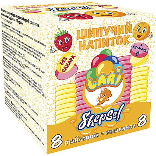 Напиток Shepss! 24г шипучий раств. сухой со вкусом апельсина и клубники ООО Свитджой Беларусь