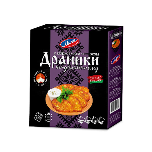 Смесь для приг Драники МИРА По-домашнему с морковкой и чесноком 200г ОАО Машпищепрод Беларусь
