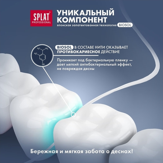 Нить зубная Splat объемная бергамот-лайм 30м SPLAT Италия