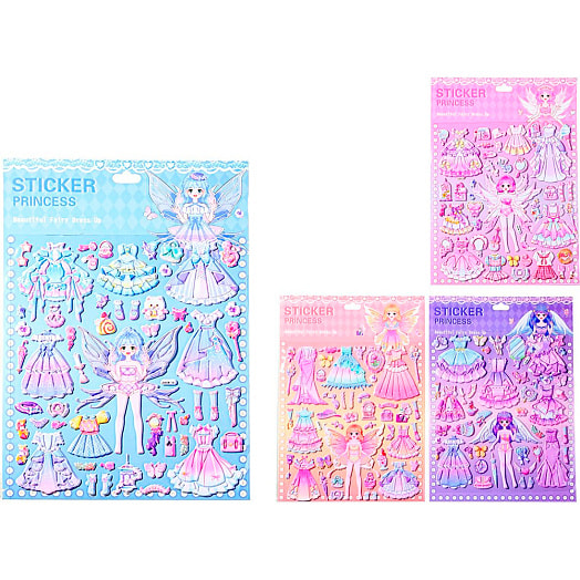 Наклейки декоративные Принцессы 21*29,5см 4 дизайна ООО Даймонд Групп Китай Mazari