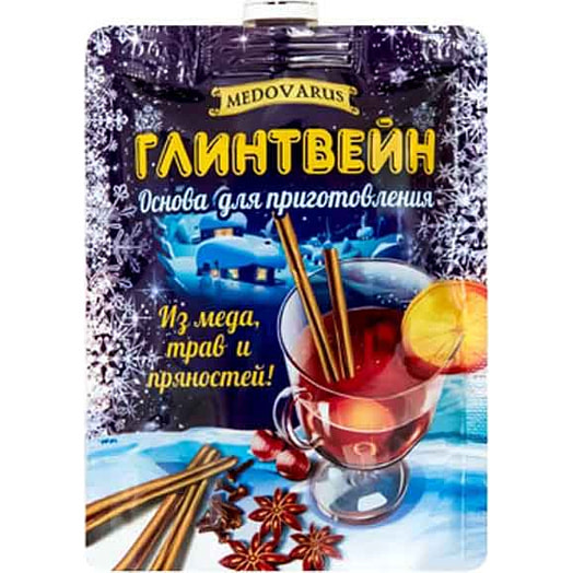 Основа для глинтвейна Сбитень 180г дой-пак на основе мёда и пряностей ООО "МЕДОВАРУС" Россия