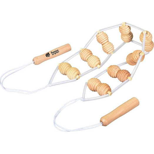 Массажёр для спины деревянный ленточный арт.40071 ООО Профит Китай Банные штучки