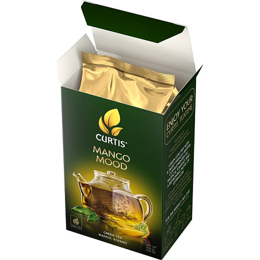 Чай КЕРТИС MANGO MOOD 100г карт/уп. зеленый листовой Компания Май Россия Компания Май