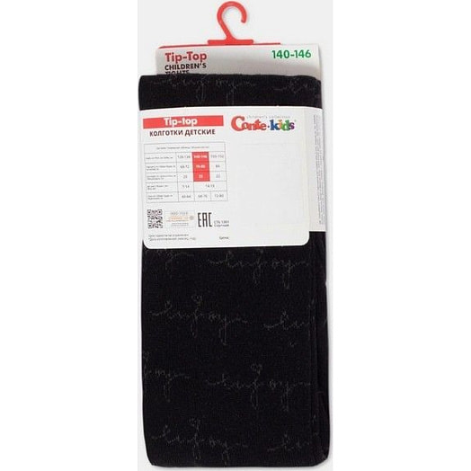 Колготки детские CONTE-KIDS TIP-TOP р.140-146 (22), 630 черный арт.4С-06 СП СООО КонтеСПА Беларусь CONTE
