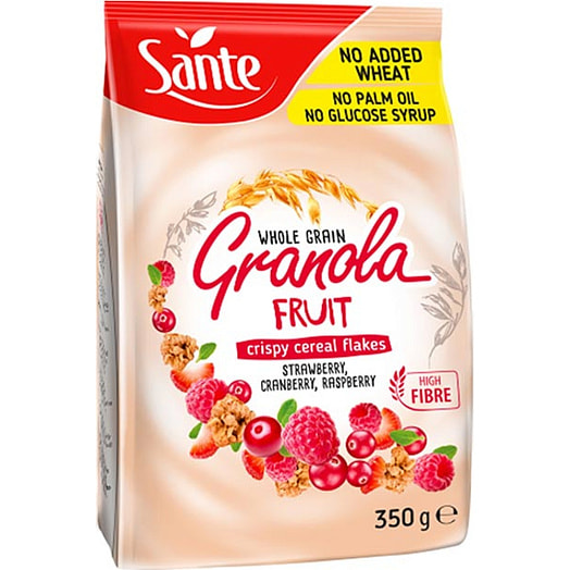 Мюсли Гранола 350г с клюквой, малиной, клубникой и рябиной Польша