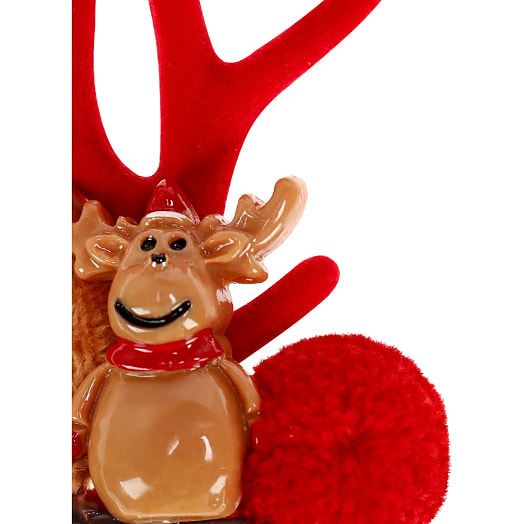 Набор заколок для волос Новогодний олень (2шт, 8*5см) арт.НУ-1936 Китай