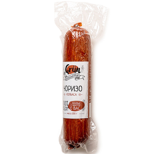 Продукт растительный Колбаса Чоризо 200г флоу-пак полукопченая ООО Гринбро Россия Dr. Grun