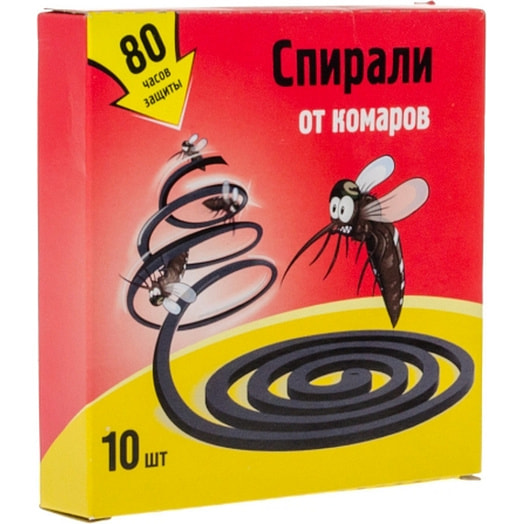 Спирали от комаров черные 10шт в упаковке/60 SPIR60E 200г Ш.Н.Ко Китай No name