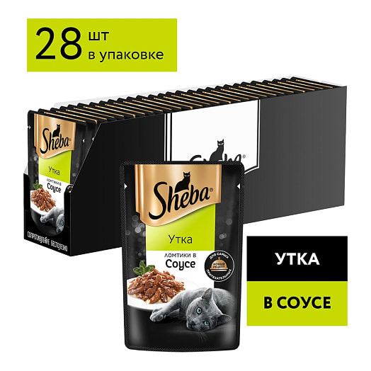 Корм полнорационный SHEBA 75г пауч с уткой Марс Россия SHEBA
