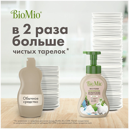 Пена для мытья посуды 350мл bio-Foam без запаха SPLAT Россия BIOMIO