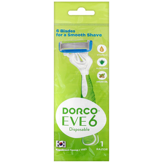 Станок для бритья EVE женский одноразовый 6 лезвий DORCO Co., Ltd. Вьетнам Dorco