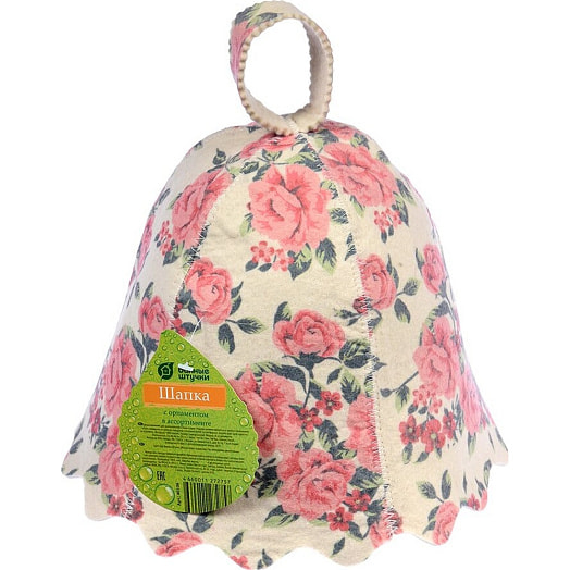 Шапка для бани и сауны с орнаментом (войлок) арт.40136 ООО Профит Китай Банные штучки