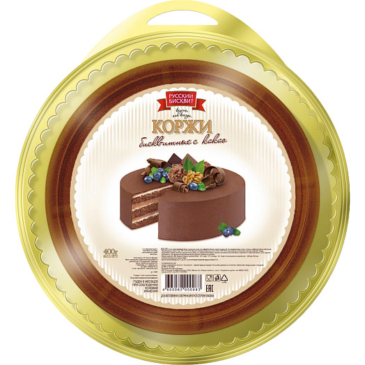 Корж Русский Бисквит темный 400г Россия