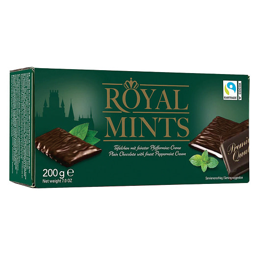 Набор шоколада Halloren Royal Mints с мятной начинкой 200г Delitzscher Chocolate Factory Германия
