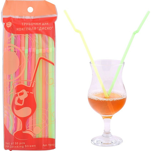 Трубочки для коктейля Диско 50шт арт.YD13-154 Хоум Новэлтис Лимитед Китай Мон Ами