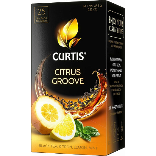 Чай CURTIS Citrus Groove 38г карт/уп. черный байховый ароматизир. Россия Компания Май