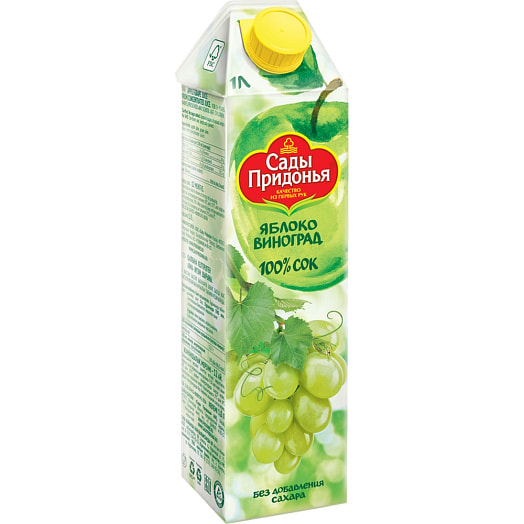 Сок Сады Придонья рек для д/п 1л яблочно-виноградный Россия