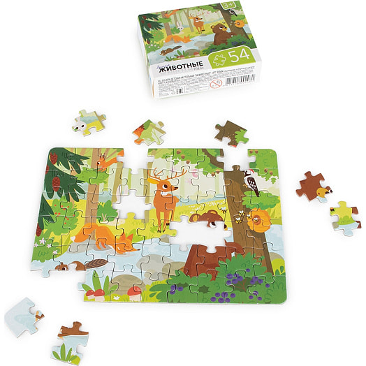 Пазлы 54 Животные арт.RI5404C ООО Желтый крокодил Беларусь DREAM MAKERS-BOARD GAMES