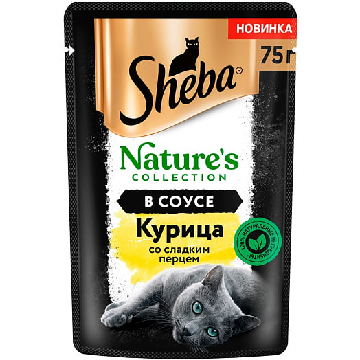 Корм для взрослых кошек 75г пауч с курицей и паприкой Марс Россия Sheba