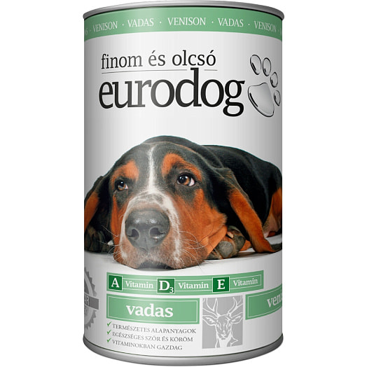 Корм  для собак 3% 1.24кг жб с олениной влажный Euro Pet Export Kft Венгрия Eurodog