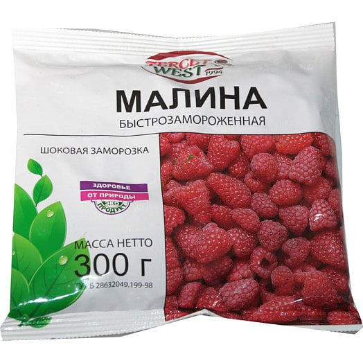 Малина быстрозамороженная 300г пакет Беларусь