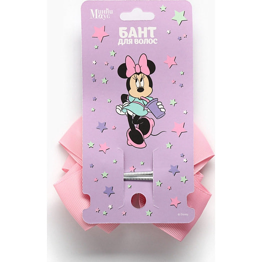 Бант для волос на заколке, зажим, розовый, Минни Маус арт.10048181 Shantou Chenghai Yibao Toys Factory Китай Disney