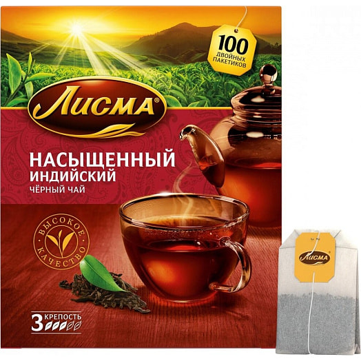 Чай Лисма насыщенный 100пак*1.8г КОМПАНИЯ МАЙ Россия