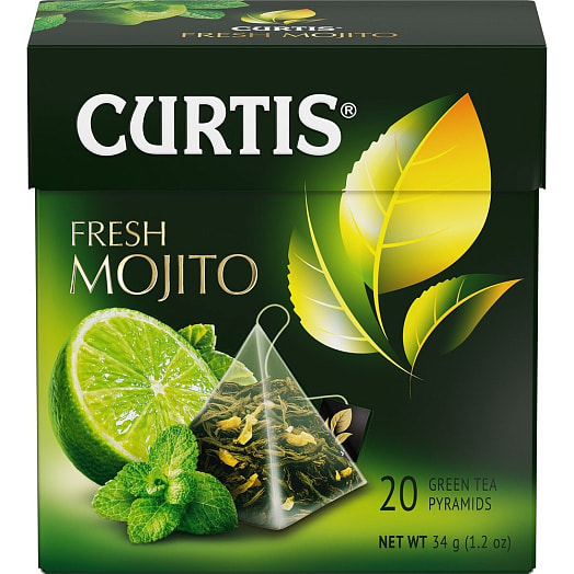 Чай Curtis Fresh Mojito 48г зеленый 20пир. КОМПАНИЯ МАЙ Россия