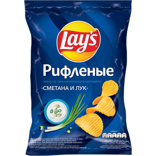 Чипсы Lays 140г картофельные со вкусом сметана лук ООО ПепсиКо Холдингс Россия Lays