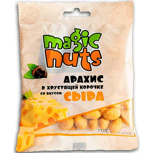 Арахис в хрустящей корочке 70г со вкусом сыра ЧП Просперыти Беларусь MAGIC NUTS