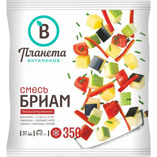 Овощная смесь Планета Витаминов Бриам быстрозам 350г ООО Планета-запад Россия Планета витаминов