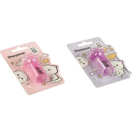 Точилка пластиковая Meshu Cute paw 1отв (ассорти) арт.MS56002 Рельеф-Центр ООО Китай Meshu