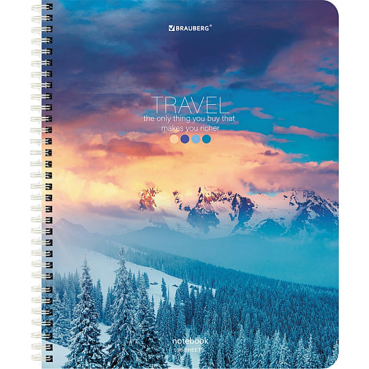 Тетрадь BRAUBERG Travel (А5, 96л, клетка, микс) арт.404426 Россия