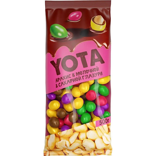 Драже Арахис YOTA 500г в молочной и сахарной глазури Россия Yota