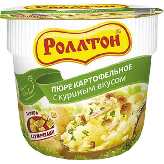 Картофельное пюре Роллтон 40г с куриным вкусом Mareven Food Central Россия