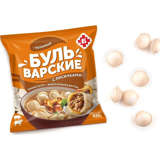П/ф в тесте Пельмени Бульварские с лисичками зам 430г ОАО Брестский МК Беларусь